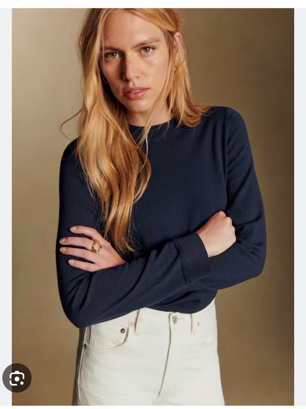 Sézane Merino Wool Nino jumper navy